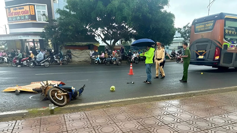 Hiện trường vụ tai nạn.