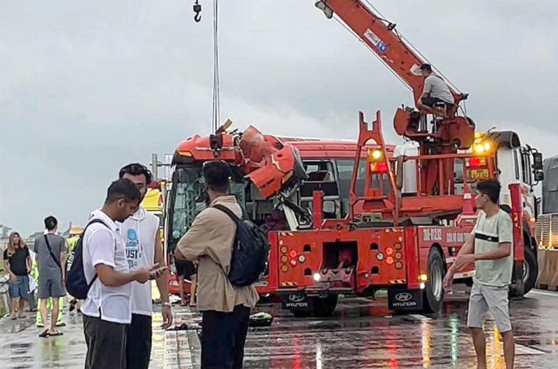 Thời điểm xảy ra tai nạn, trên xe khách có khá đông hành khách.