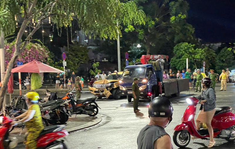 Hiện trường vụ tai nạn.
