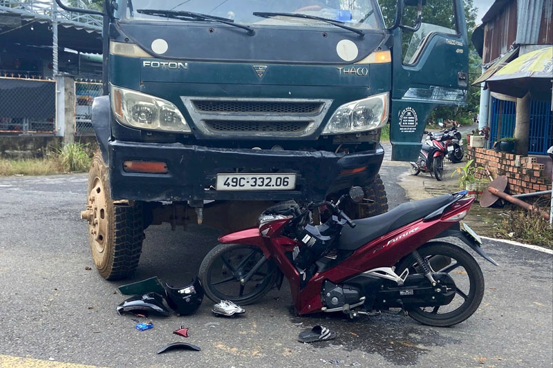 Hiện trường vụ tai nạn - Ảnh: Hải Đường.