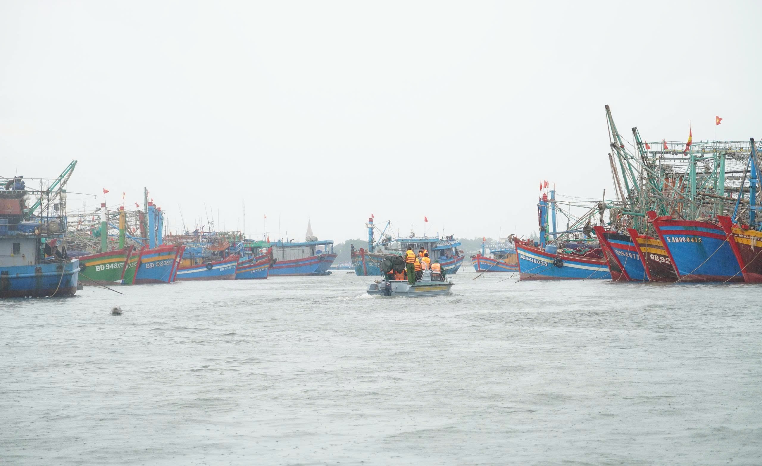 Quảng Trị: Tàu thuyền về bến neo đậu, người dân "gặt chạy bão" chằng chống nhà cửa- Ảnh 11. Quảng Trị: Tàu thuyền về bến neo đậu, người dân "gặt chạy bão" chằng chống nhà cửa- Ảnh 11.