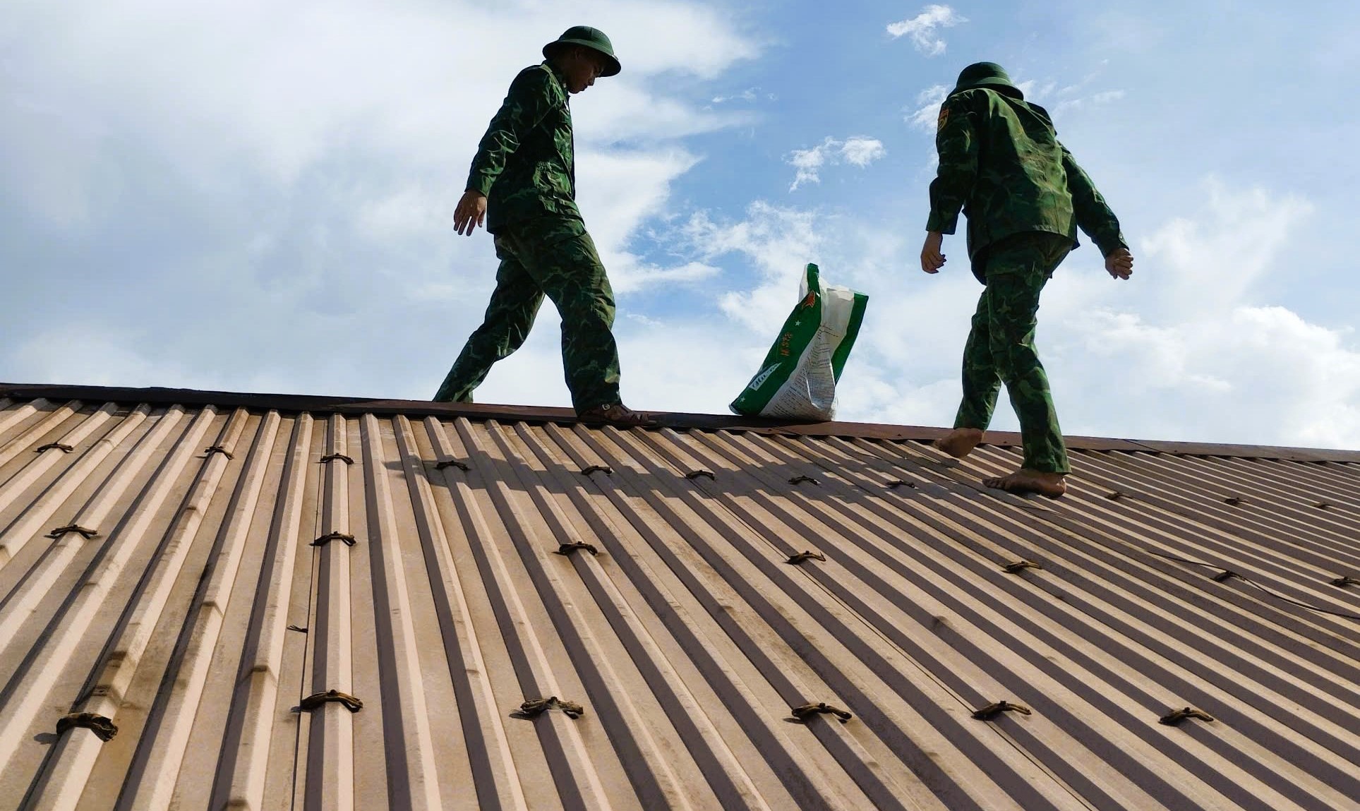 Quảng Trị: Tàu thuyền về bến neo đậu, người dân "gặt chạy bão" chằng chống nhà cửa- Ảnh 13. Quảng Trị: Tàu thuyền về bến neo đậu, người dân "gặt chạy bão" chằng chống nhà cửa- Ảnh 13.