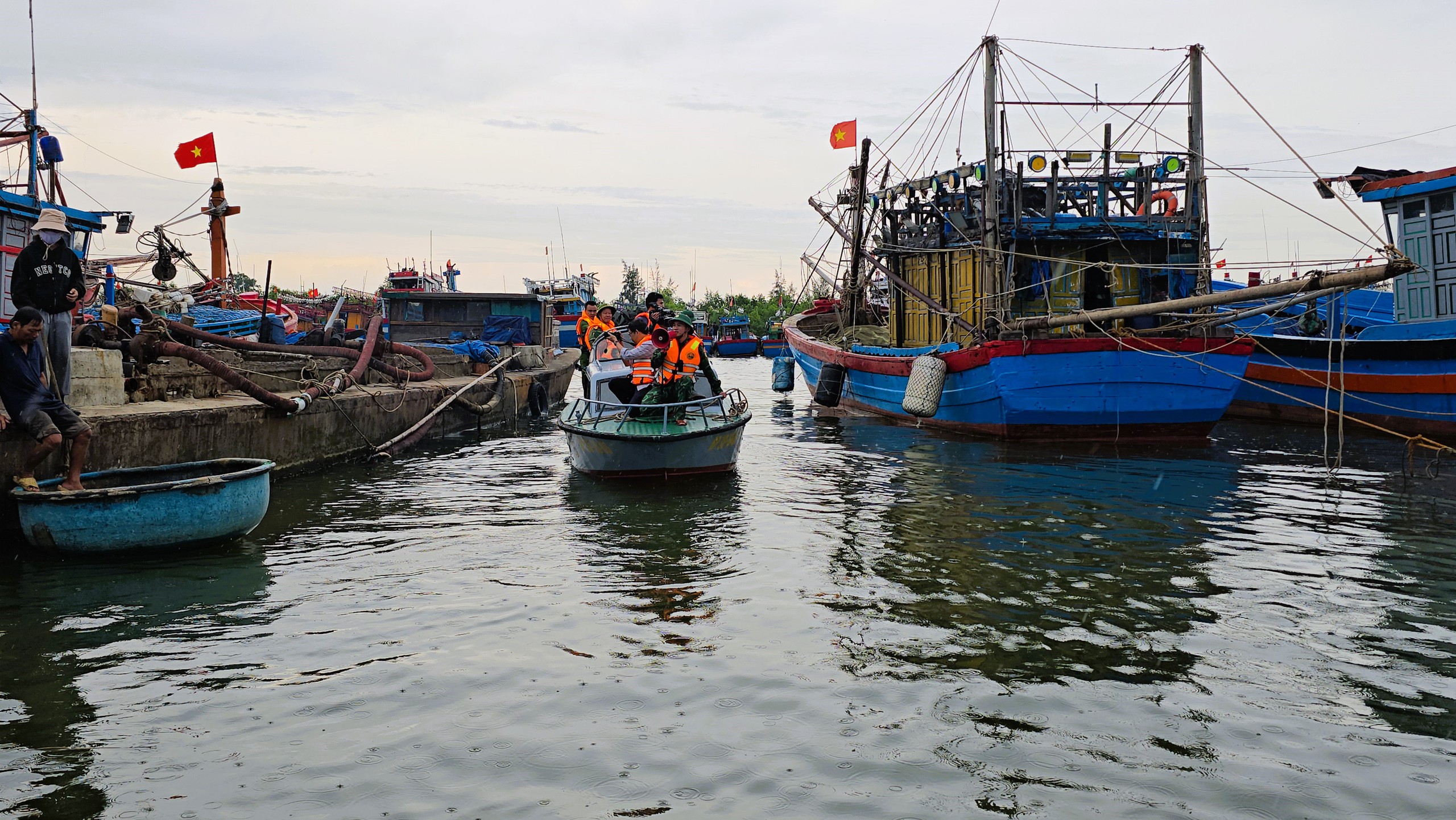 Quảng Trị: Tàu thuyền về bến neo đậu, người dân "gặt chạy bão" chằng chống nhà cửa- Ảnh 5. Quảng Trị: Tàu thuyền về bến neo đậu, người dân "gặt chạy bão" chằng chống nhà cửa- Ảnh 5.