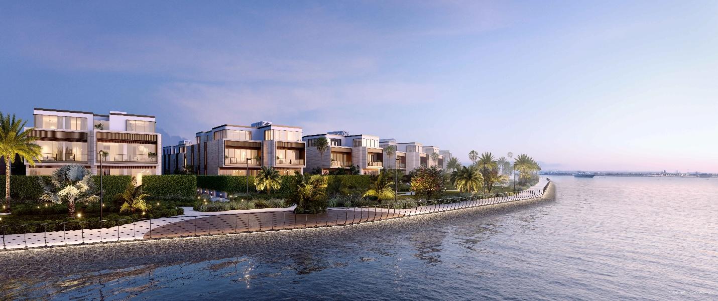 A row of buildings next to a body of water  AI-generated content may be incorrect.