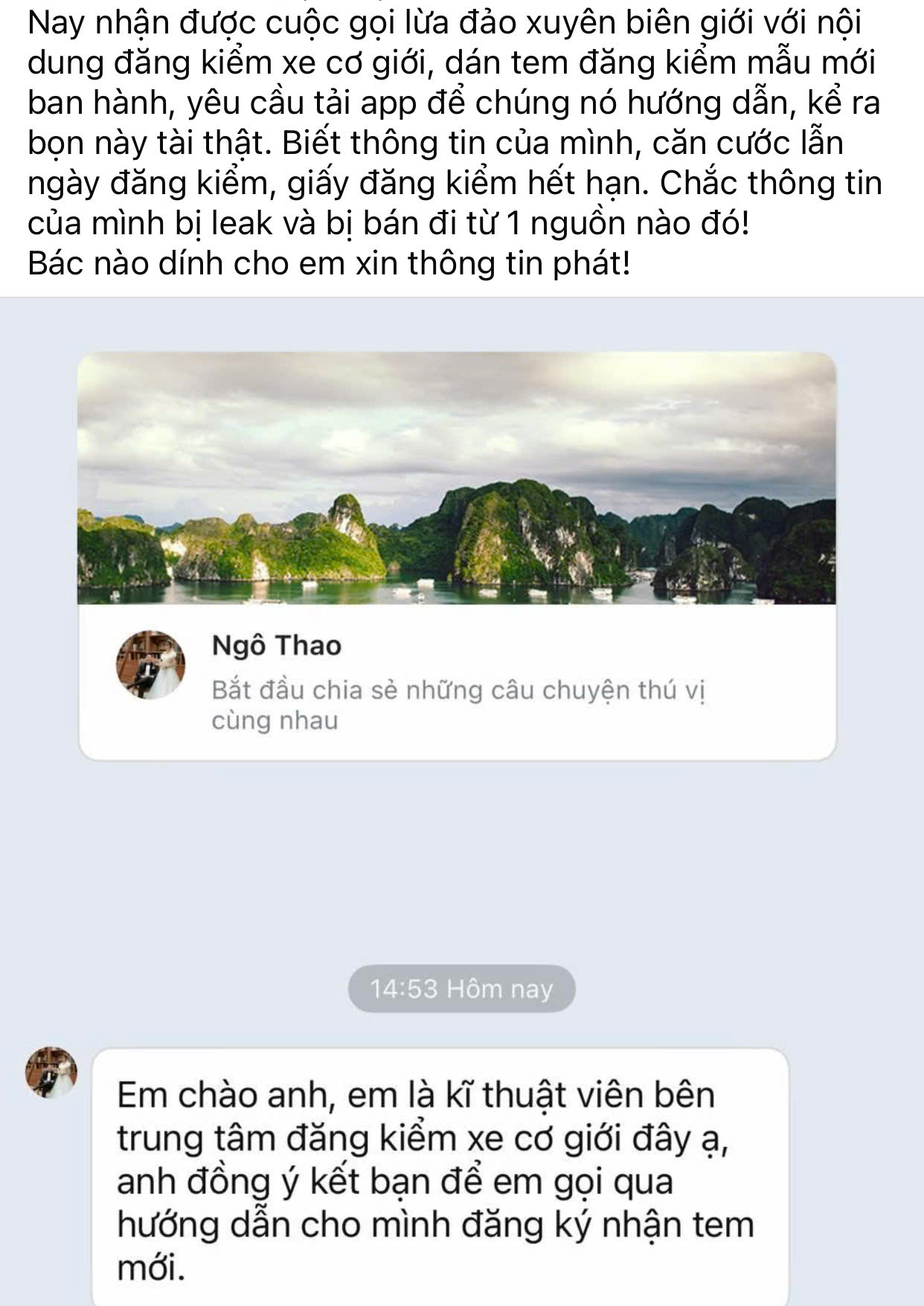 Tái diễn giả mạo cán bộ đăng kiểm lừa đảo đổi tem kiểm định qua điện thoại- Ảnh 1.