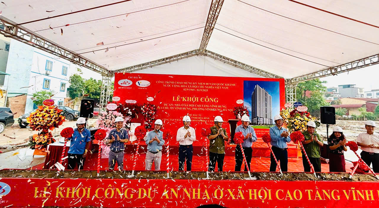 Hà Nội: Khởi công gần 700 căn nhà ở xã hội tại phường Vĩnh Hưng- Ảnh 1.