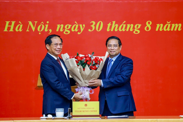 Thủ tướng trao quyết định giao quyền Bộ trưởng Ngoại giao cho ông Lê Hoài Trung- Ảnh 2. Thủ tướng trao quyết định giao quyền Bộ trưởng Ngoại giao cho ông Lê Hoài Trung- Ảnh 2.