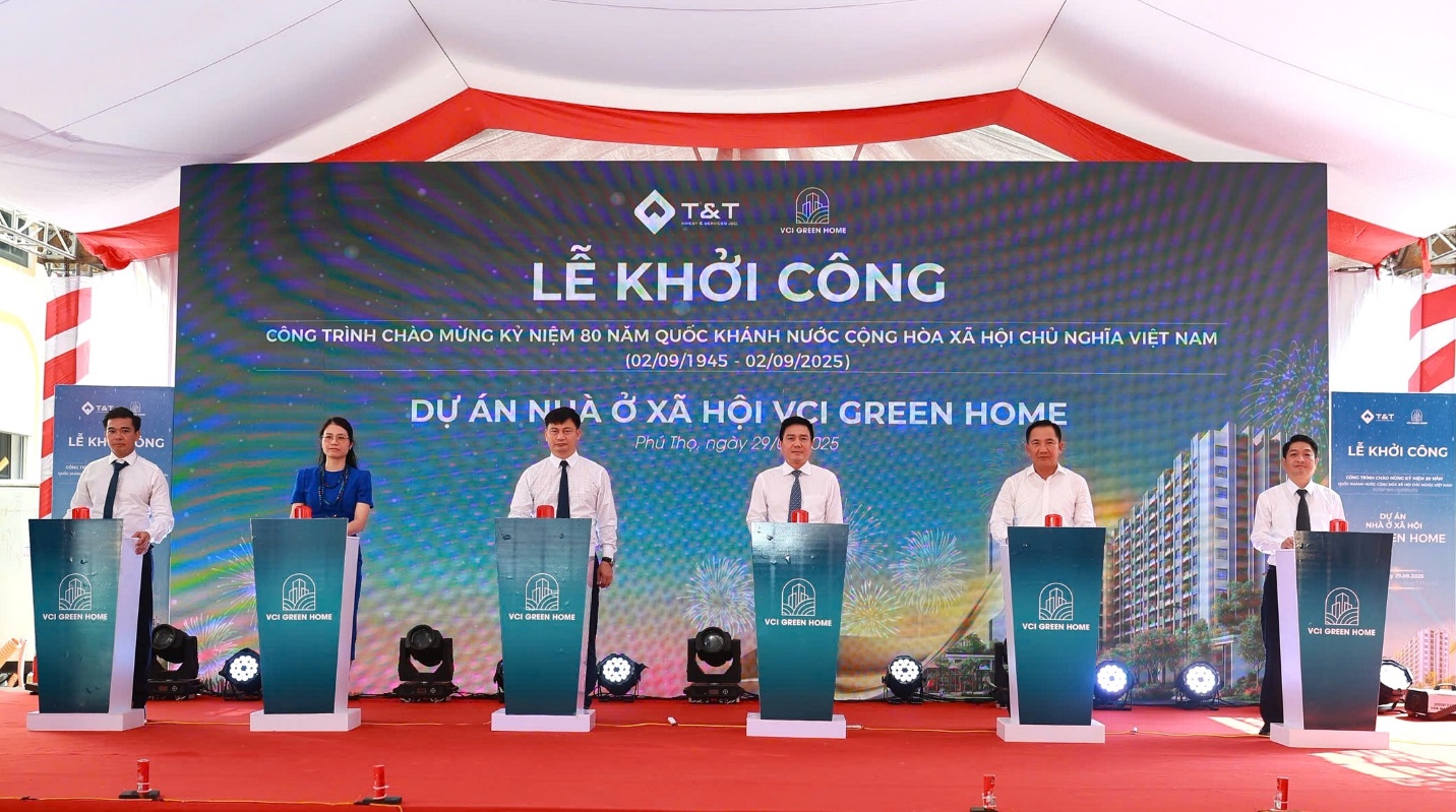 Khởi công dự án nhà ở xã hội VCI Green Home: Dấu ấn an sinh xã hội tại Phú Thọ- Ảnh 1. Khởi công dự án nhà ở xã hội VCI Green Home: Dấu ấn an sinh xã hội tại Phú Thọ- Ảnh 1.
