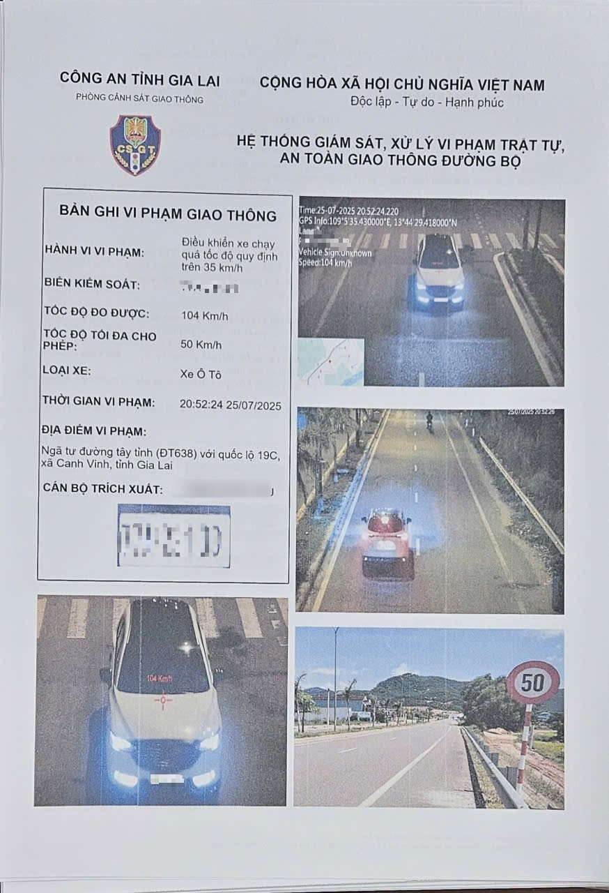 Gia Lai: Truy tìm "quái xế" phóng 104km/h ngay khu vực giao lộ- Ảnh 1.