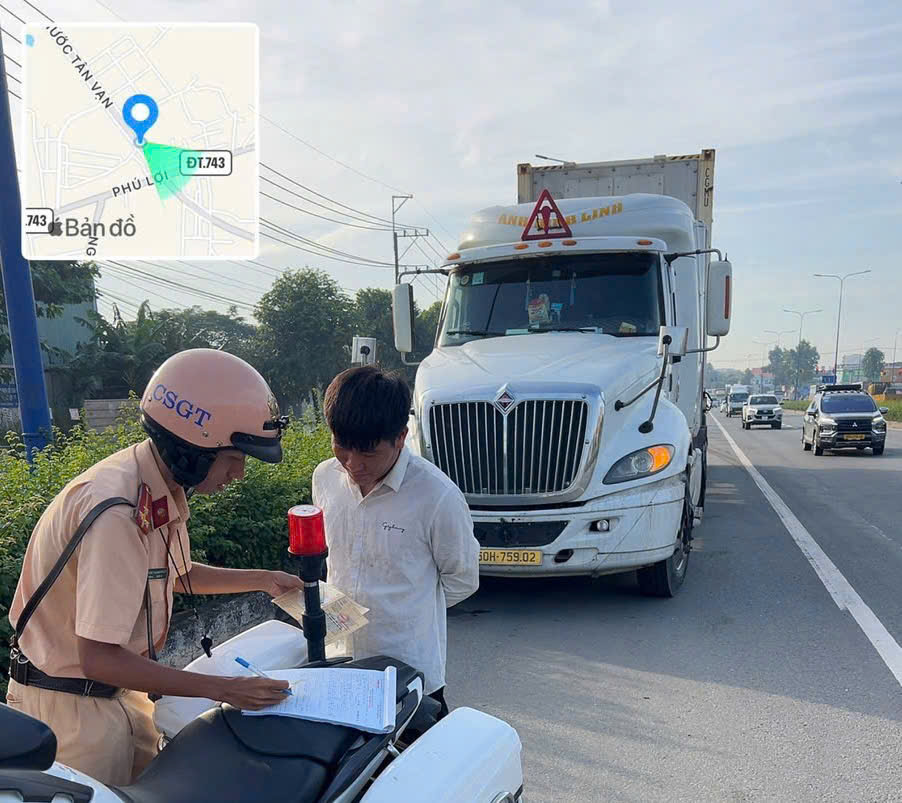 CSGT TP.HCM tổng kiểm tra xe vận tải sau hàng loạt vụ tai nạn nghiêm trọng- Ảnh 1.