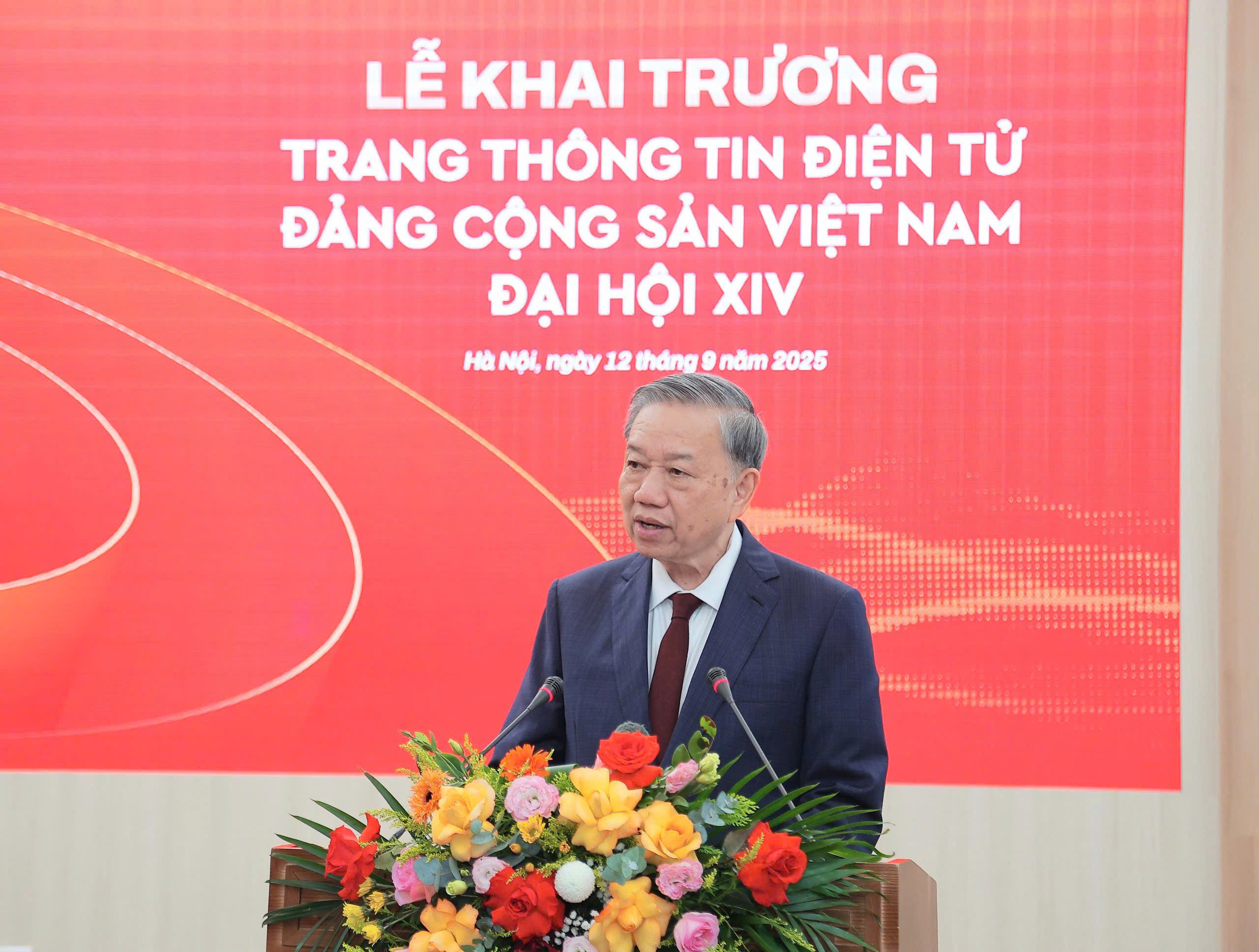 Tổng Bí thư Tô Lâm dự lễ khai trương Trang thông tin điện tử về Đại hội XIV của Đảng- Ảnh 1.