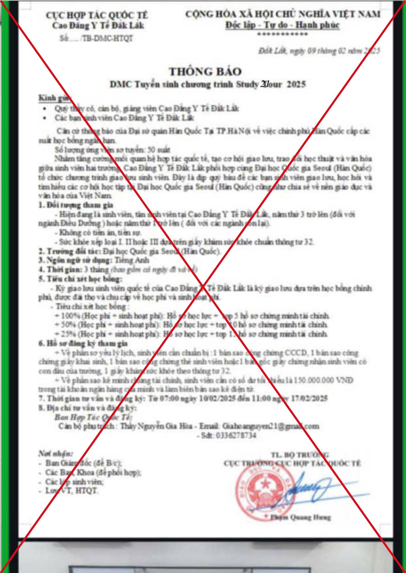Bộ Giáo dục cảnh báo giả mạo thông tin học bổng, tài trợ du học- Ảnh 7.