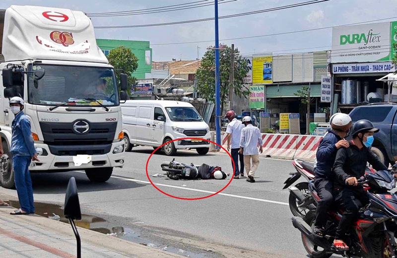 Hiện trường vụ tai nạn.