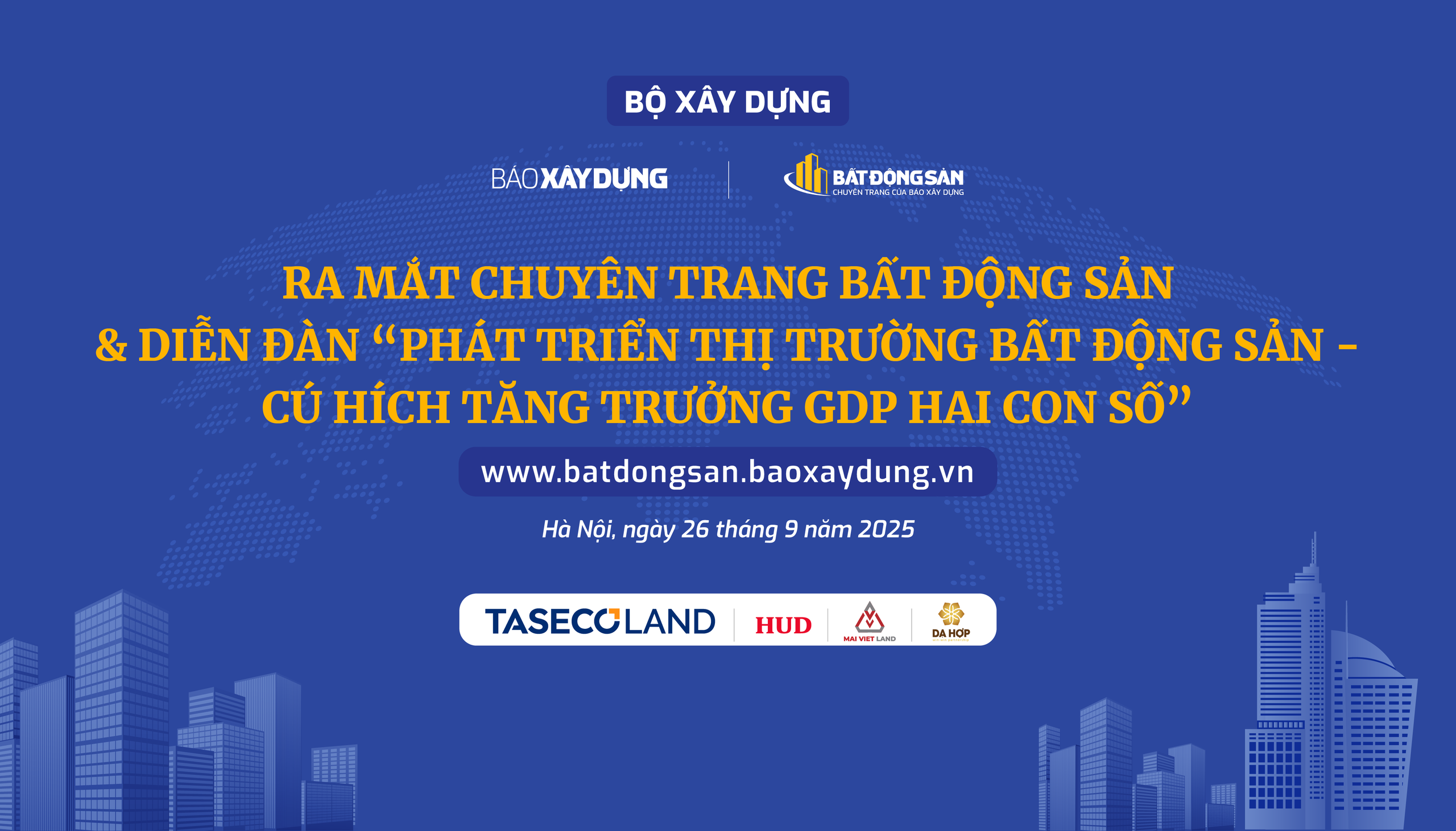 Trực tiếp: Diễn đàn "Phát triển thị trường BĐS - Cú hích tăng trưởng GDP hai con số"- Ảnh 1.