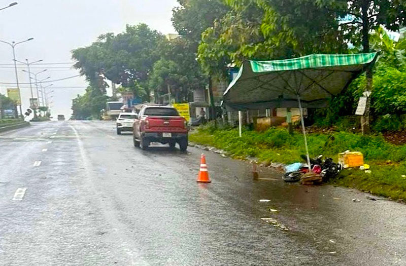 Hiện trường vụ tai nạn - Ảnh: Tiền Lê.