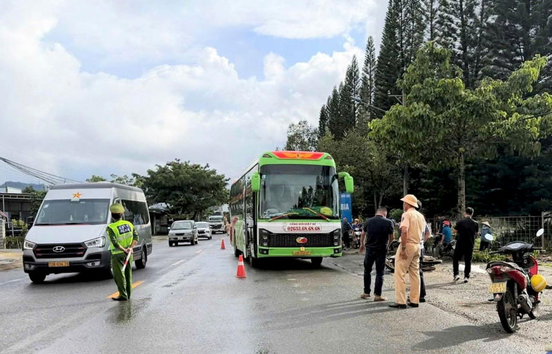 Hiện trường vụ tai nạn.