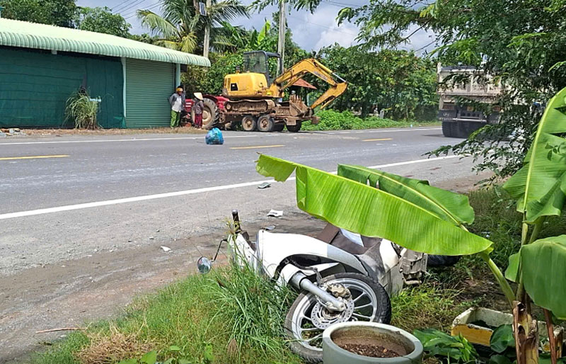 Hiện trường vụ tai nạn.
