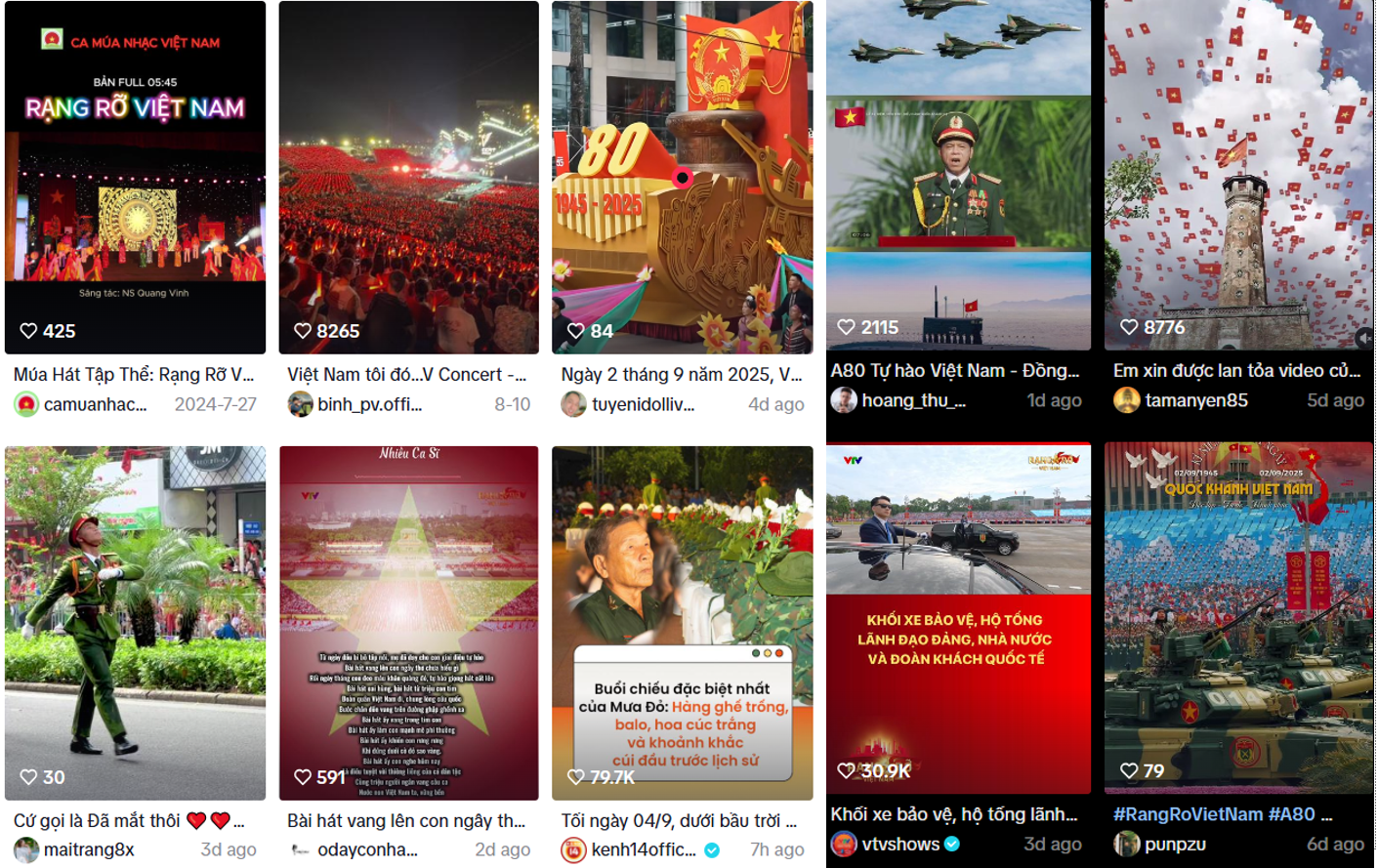 Rạng rỡ Việt Nam thắp lửa lòng yêu nước trên TikTok, thu hút lượng người xem kỷ lục- Ảnh 1.