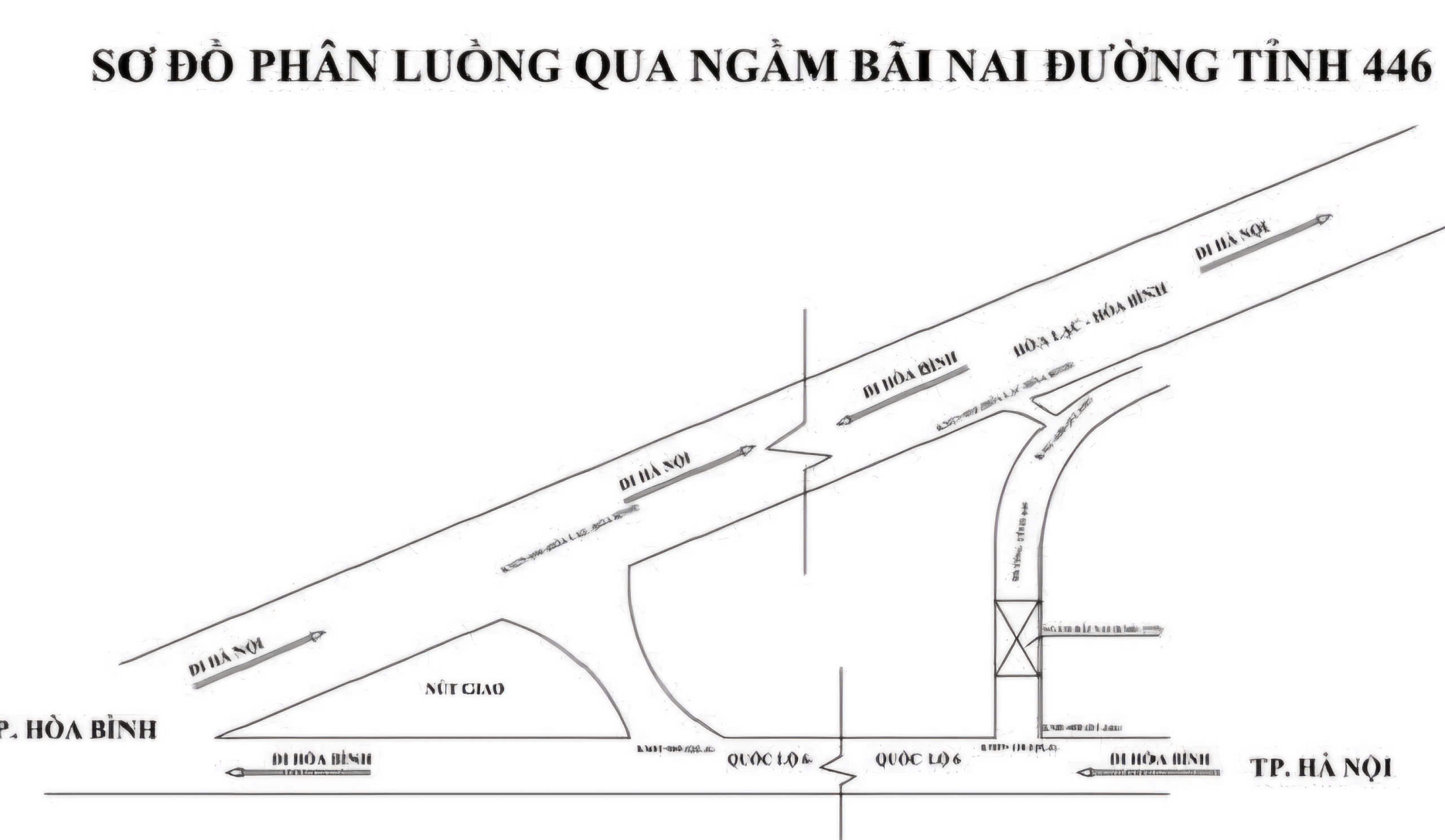 Ph&uacute; Thọ: Ph&acirc;n luồng qua ngầm B&atilde;i Nai tr&ecirc;n ĐT446 nhằm đảm bảo ATGT- Ảnh 1.