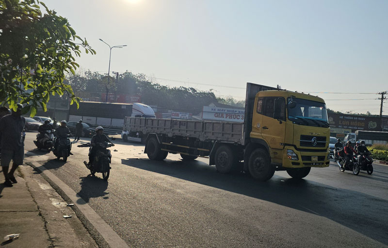 Hiện trường vụ tai nạn.