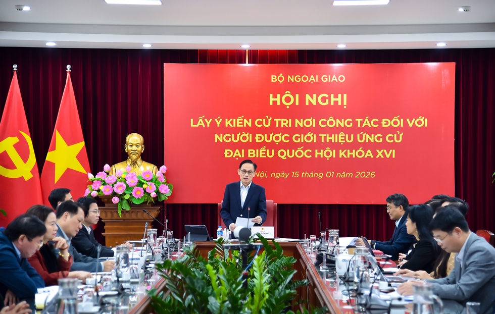 Giới thiệu Bộ trưởng Ngoại giao L&ecirc; Ho&agrave;i Trung ứng cử đại biểu Quốc hội kh&oacute;a XVI- Ảnh 1.