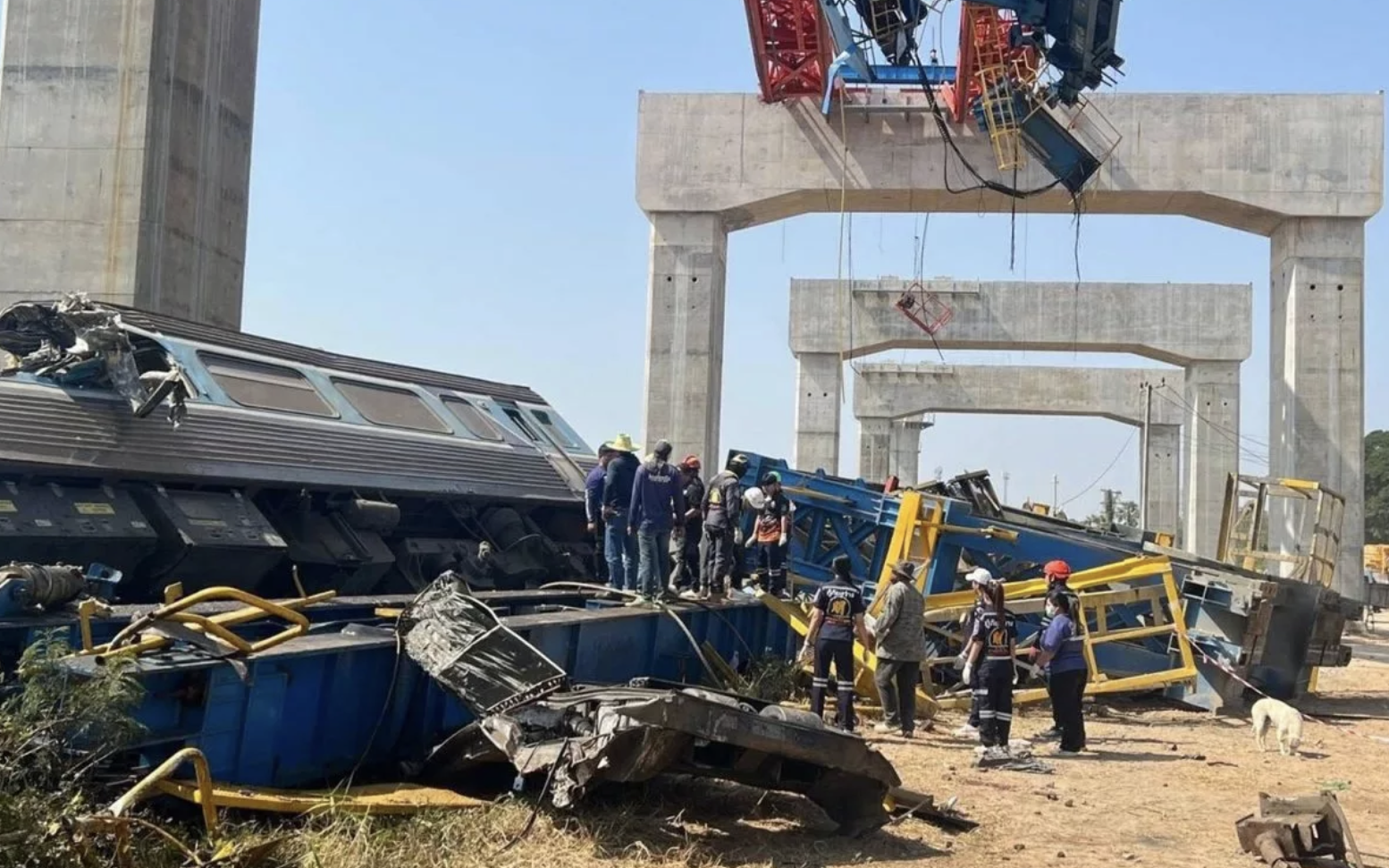 Vụ cần cẩu sập, rơi xuống t&agrave;u tại Th&aacute;i Lan: Triệu tập đại diện nh&agrave; thầu