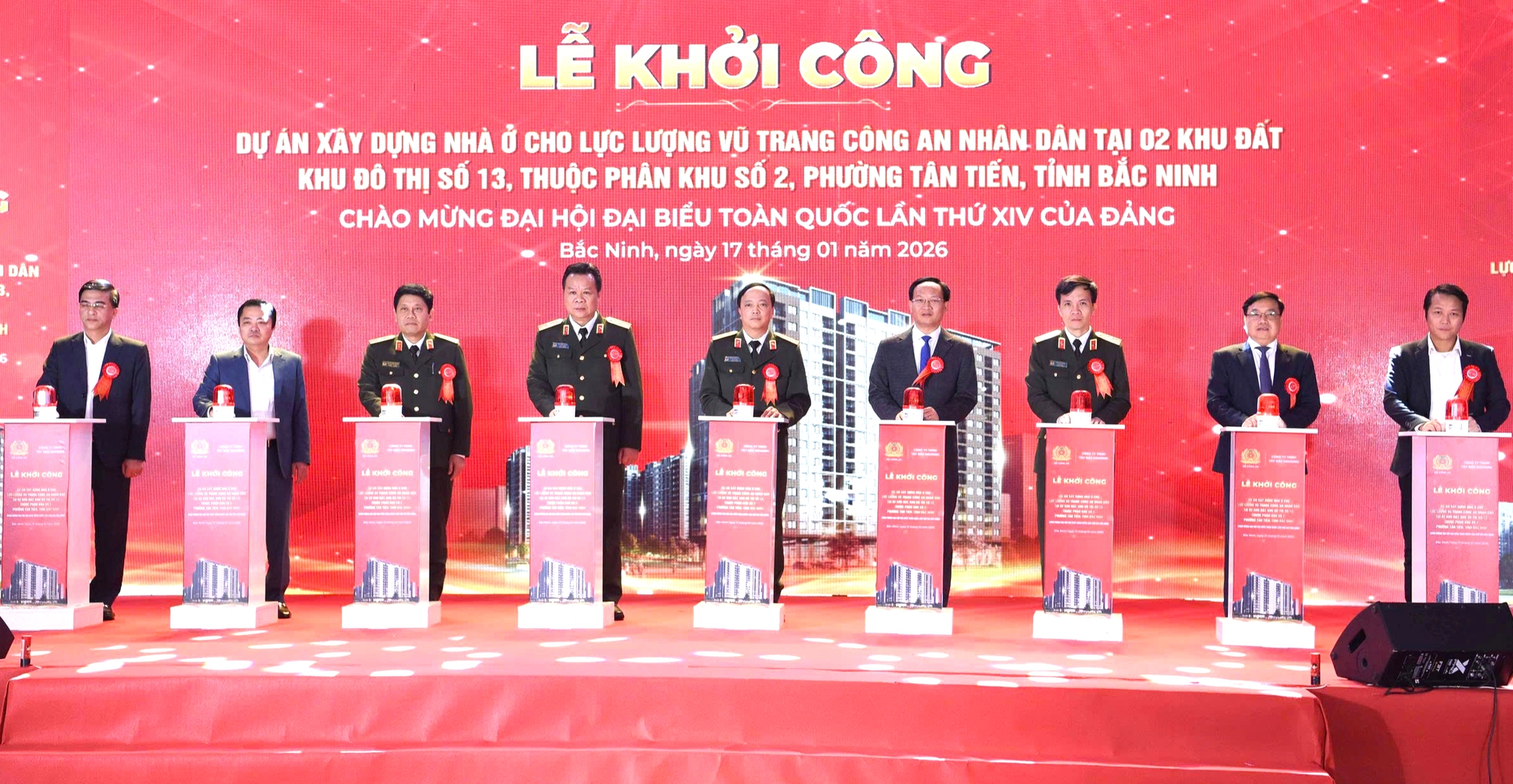 Khởi công dự án nhà ở xã hội cho lực lượng công an nhân dân đầu tiên tại Bắc Ninh- Ảnh 4.