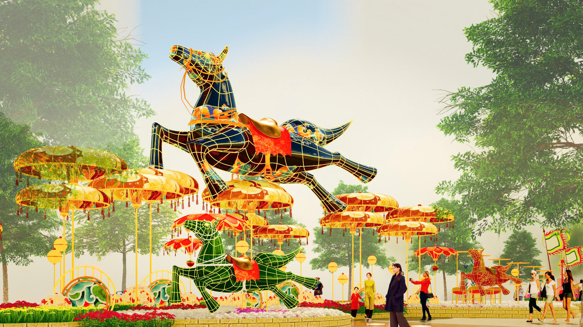 Đường hoa Nguyễn Huệ Tết 2026: Lần đầu ti&ecirc;n c&oacute; hai phi&ecirc;n bản trải nghiệm ng&agrave;y v&agrave; đ&ecirc;m- Ảnh 5.