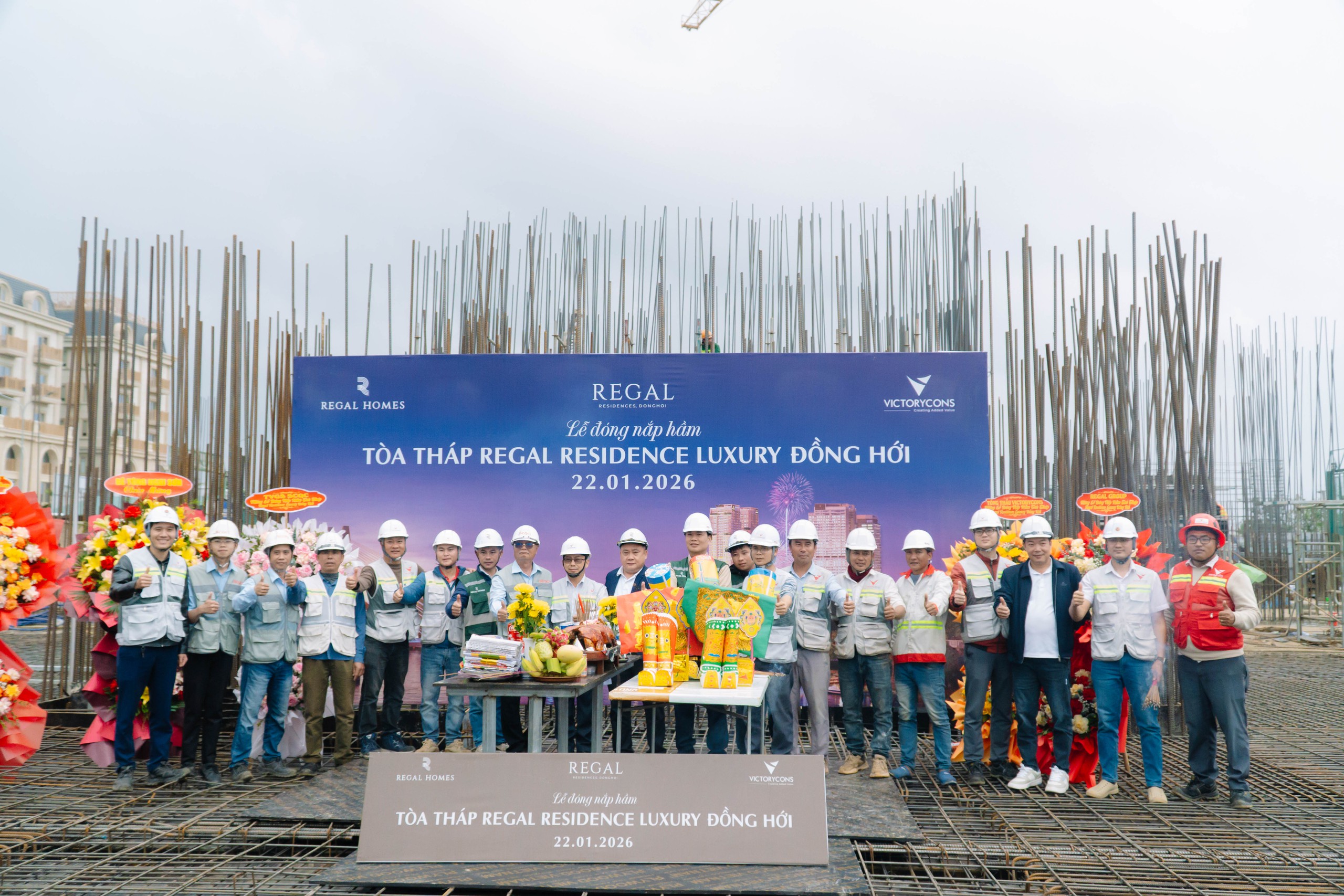 Regal Residence Đồng Hới - Th&aacute;p Luxury ho&agrave;n th&agrave;nh đ&oacute;ng nắp hầm- Ảnh 1.