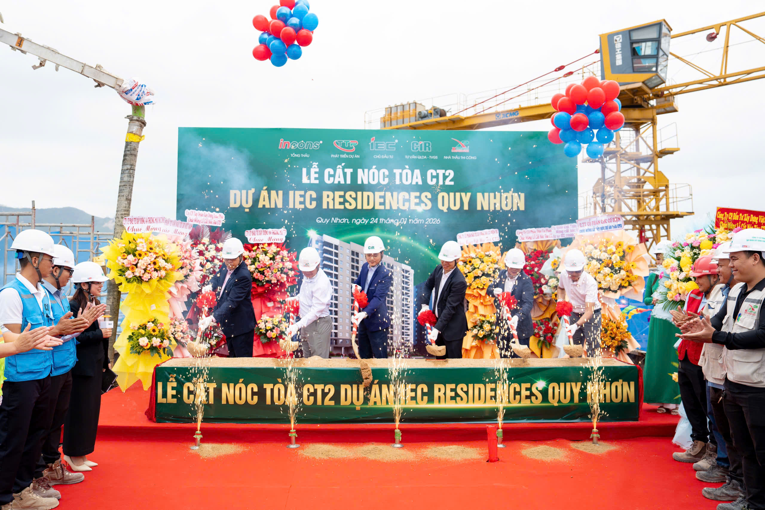 Cất n&oacute;c CT2 IEC Residences Quy Nhơn: Hiện thực h&oacute;a giấc mơ an cư cho lao động địa phương- Ảnh 1.