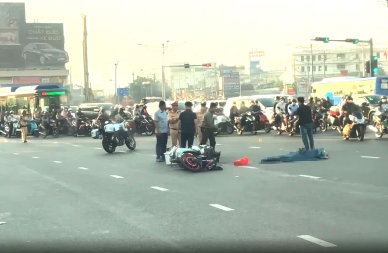 Hiện trường vụ tai nạn.