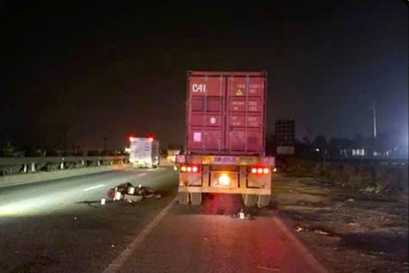 Hiện trường vụ tai nạn.