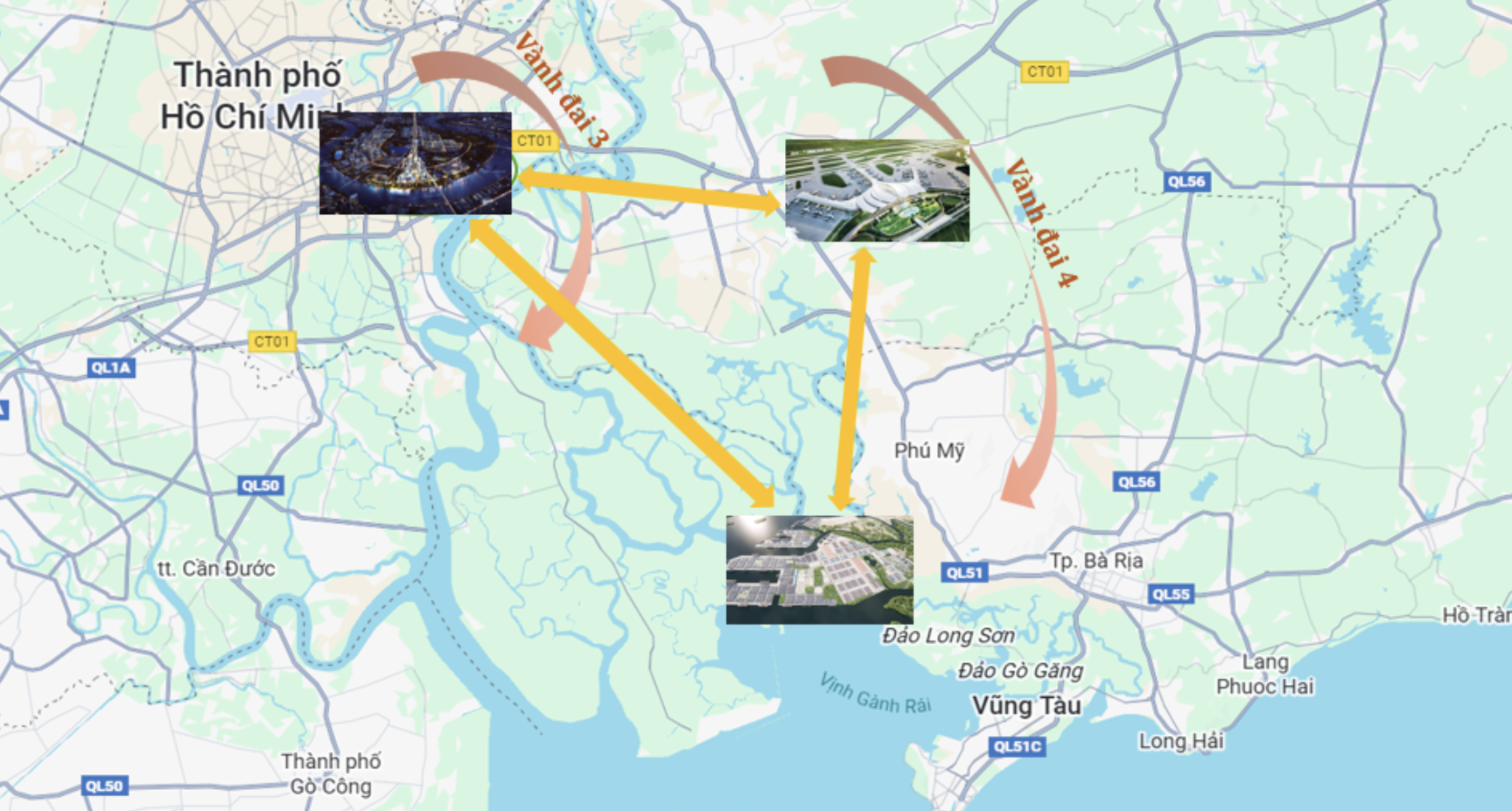 Tam giác Thủ Thiêm - Long Thành - Cái Mép: Động lực mới cho siêu vùng TP.HCM- Ảnh 2. Tam giác Thủ Thiêm - Long Thành - Cái Mép: Động lực mới cho siêu vùng TP.HCM- Ảnh 2.