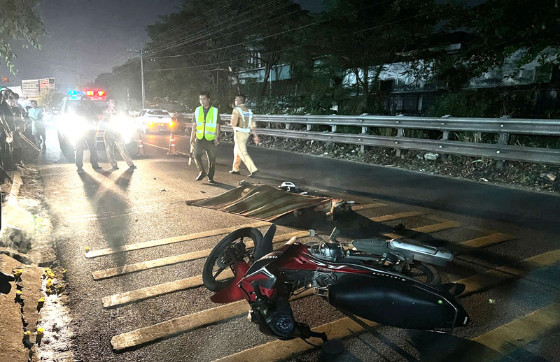 Hiện trường vụ tai nạn.