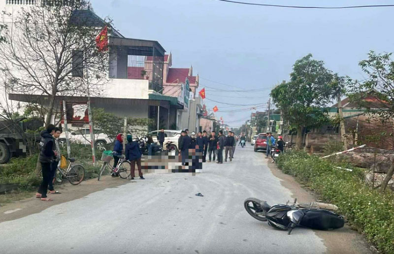 Hiện trường vụ tai nạn.