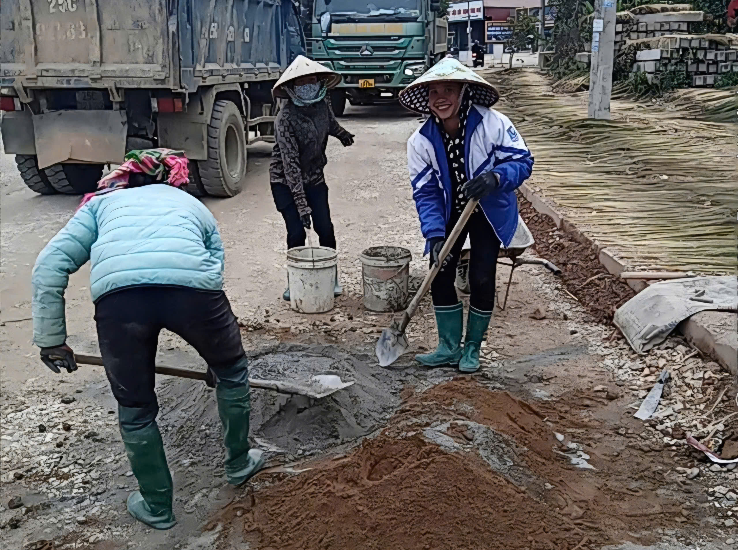 Lai Ch&acirc;u tăng tốc sửa chữa quốc lộ 32, bảo đảm giao th&ocirc;ng dịp Tết Nguy&ecirc;n đ&aacute;n- Ảnh 9.