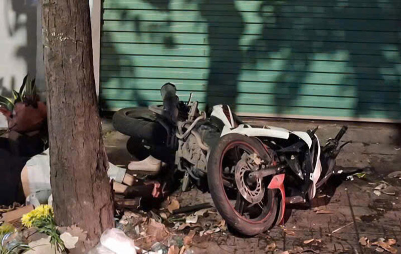 Hiện trường vụ tai nạn.