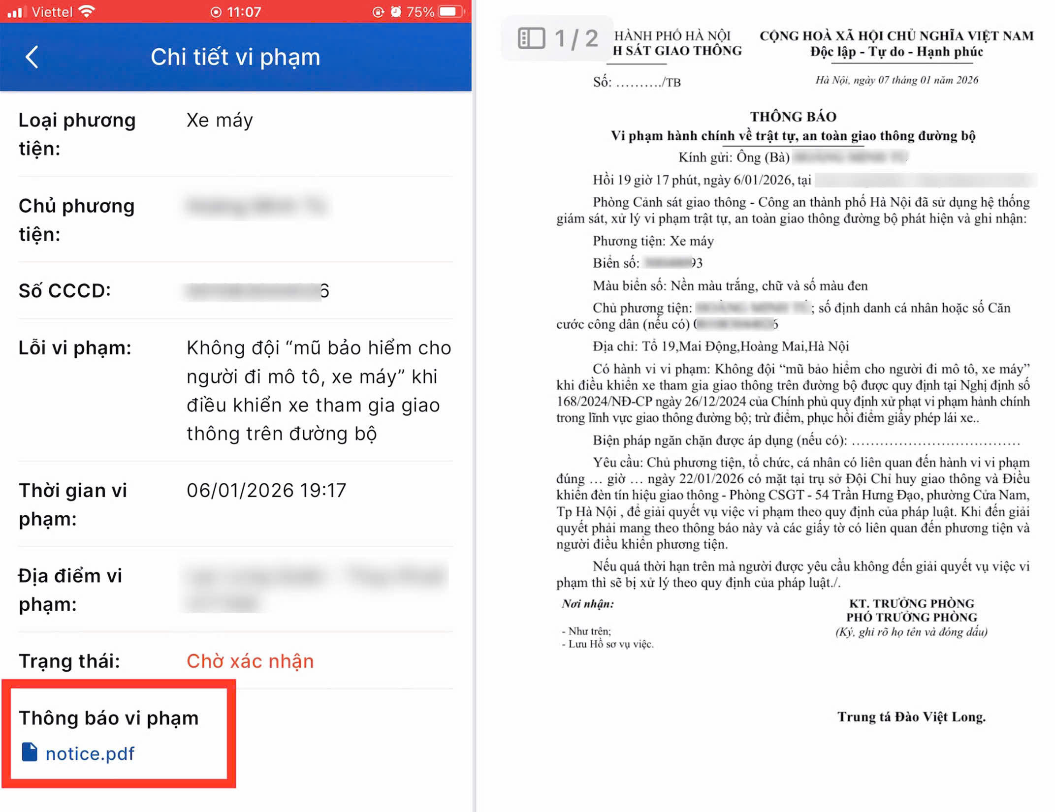 Bị camera AI bắt lỗi, t&agrave;i xế nhận tin b&aacute;o v&agrave; nộp phạt nguội ra sao?- Ảnh 1.
