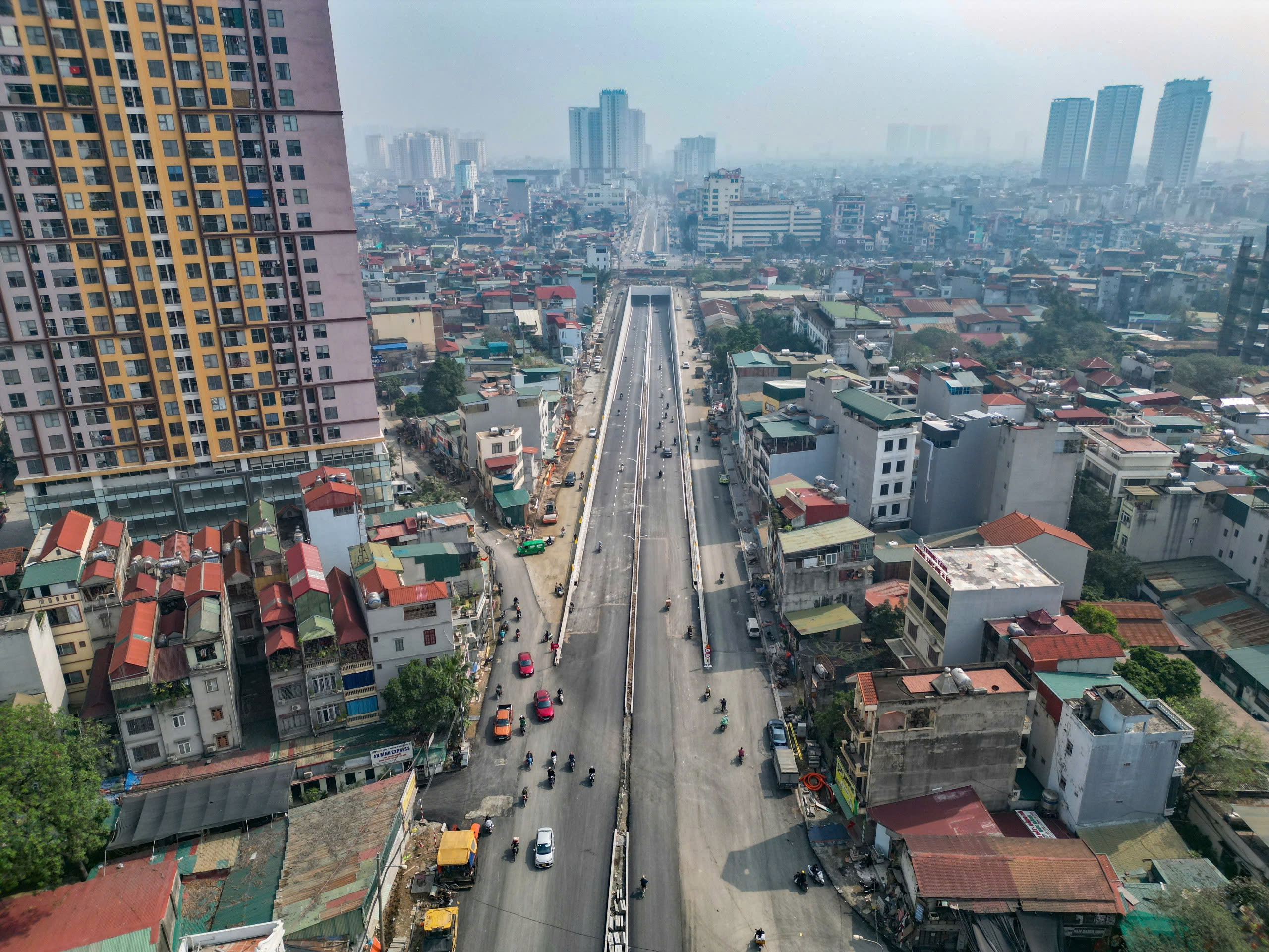 H&agrave; Nội: Giao th&ocirc;ng th&ocirc;ng tho&aacute;ng ng&agrave;y đầu th&ocirc;ng xe hầm chui Kim Đồng v&agrave; đường V&agrave;nh đai 2,5- Ảnh 4.