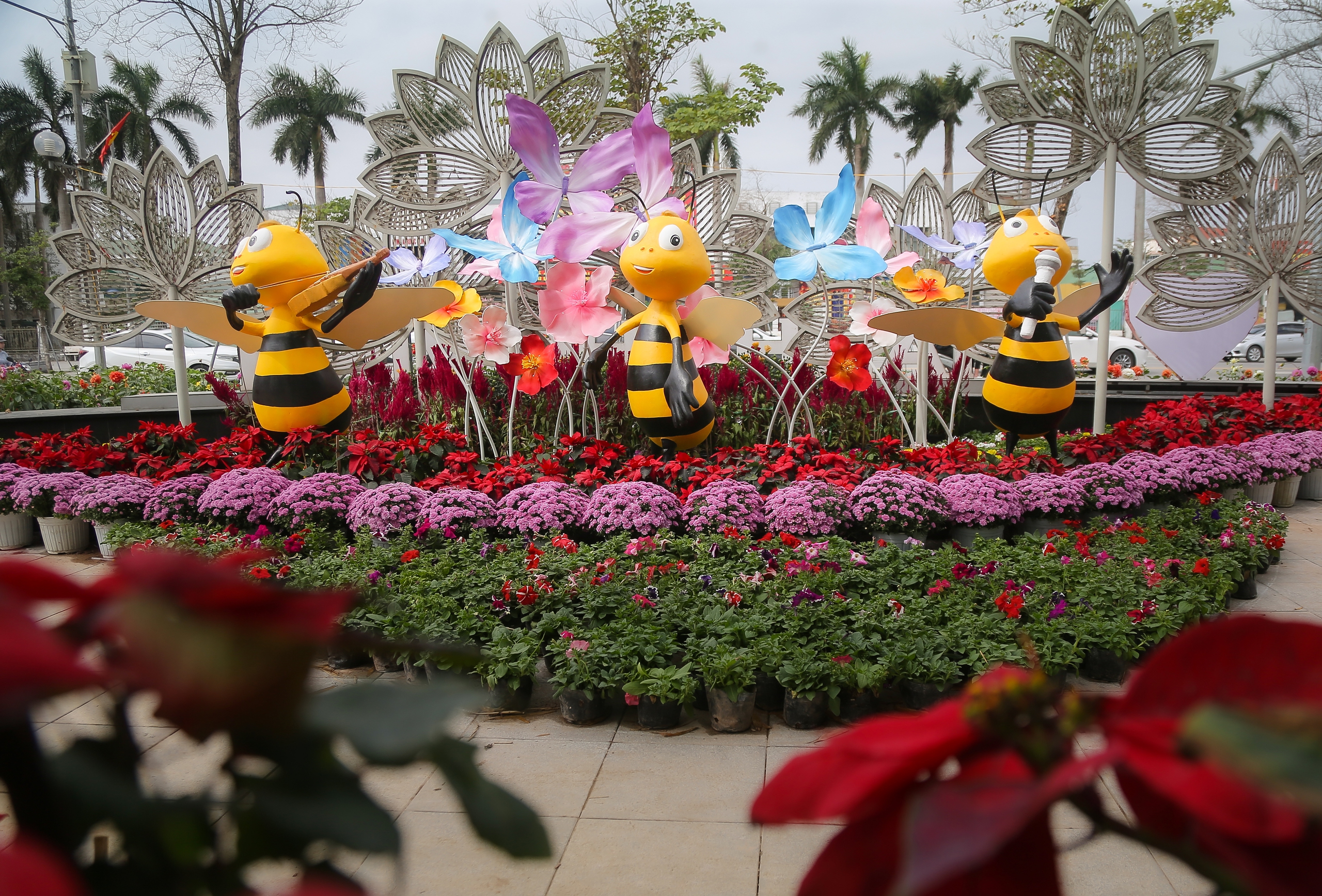 Nghệ An: Người dân đua nhau check-in với đường hoa xuân và linh vật ngựa vàng- Ảnh 10. Nghệ An: Người dân đua nhau check-in với đường hoa xuân và linh vật ngựa vàng- Ảnh 10.