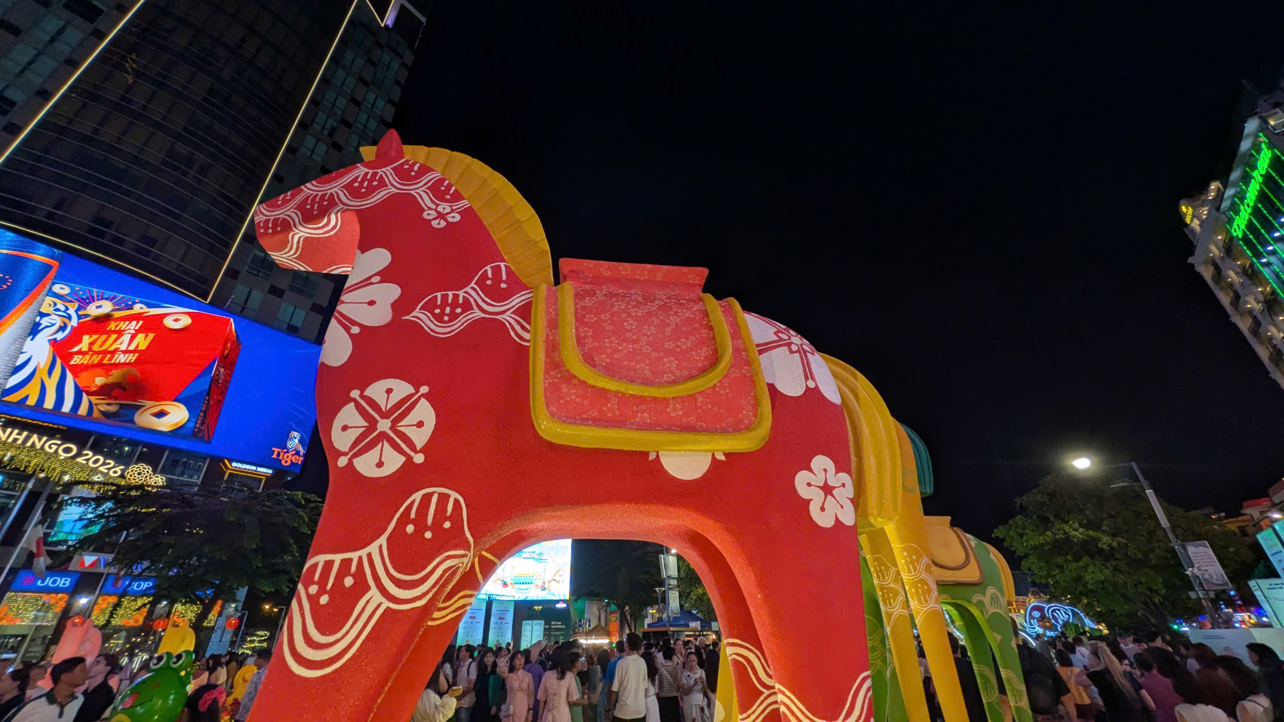 TP.HCM: Đường hoa Nguyễn Huệ thu h&uacute;t h&agrave;ng ng&agrave;n người tham quan thời khắc mở cửa- Ảnh 7.