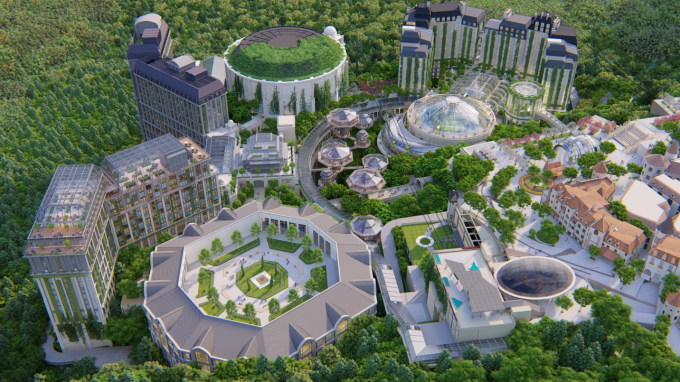 Những khu đô thị đặc biệt ở Việt Nam- Ảnh 5. Phối cảnh dự án Bà Nà Suối Mơ khu vực trên núi. Ảnh: Sun Group