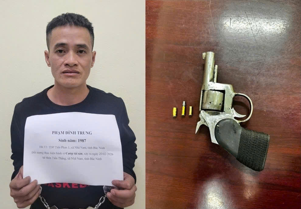 Bắt giữ đối tượng d&ugrave;ng s&uacute;ng cướp &ocirc; t&ocirc; tại Bắc Ninh- Ảnh 1.