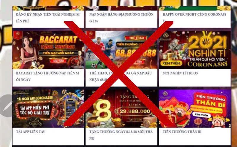 Cảnh gi&aacute;c chi&ecirc;u tr&ograve; tặng qu&agrave; miễn ph&iacute; gắn quảng c&aacute;o cờ bạc, c&aacute; cược tr&aacute;i ph&eacute;p- Ảnh 1.