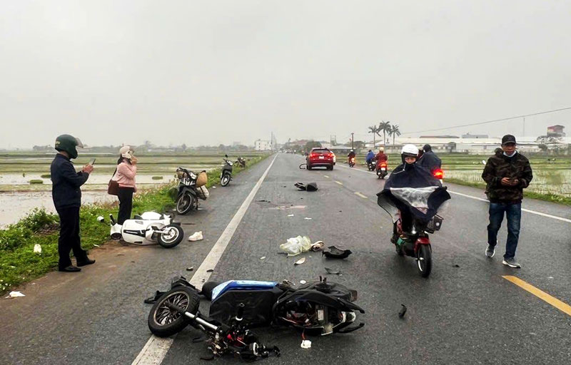 Hiện trường vụ tai nạn.