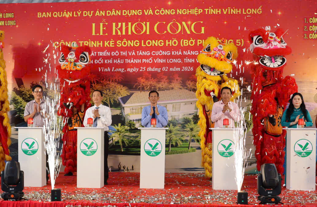 Khởi công kè chống ngập hơn 224 tỷ đồng ở Vĩnh Long- Ảnh 1. Khởi công kè chống ngập hơn 224 tỷ đồng ở Vĩnh Long- Ảnh 1.