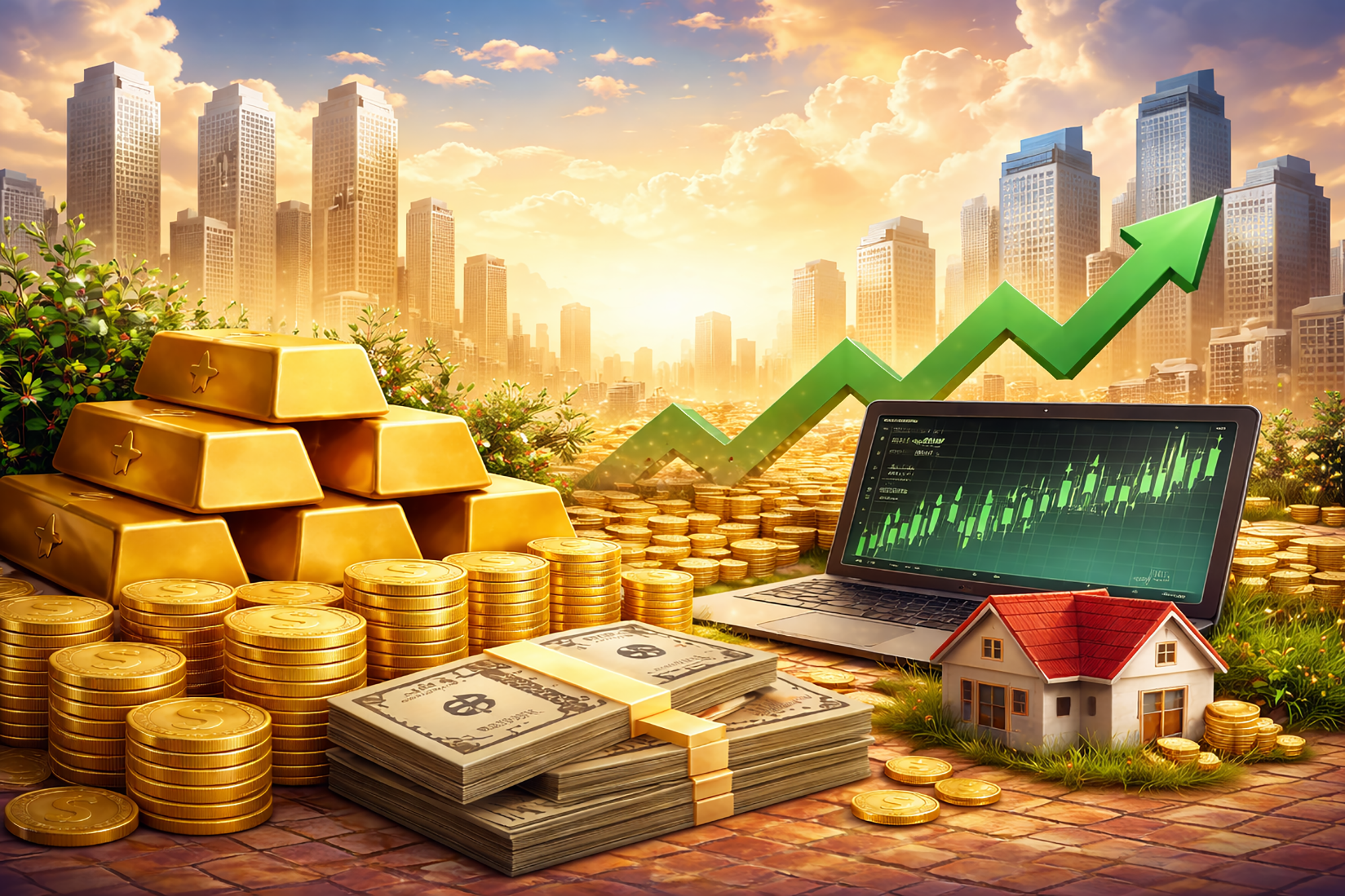 Xuống tiền đầu tư chứng khoán, nhà đất hay vàng?- Ảnh 1. Xuống tiền đầu tư chứng khoán, nhà đất hay vàng?- Ảnh 1.