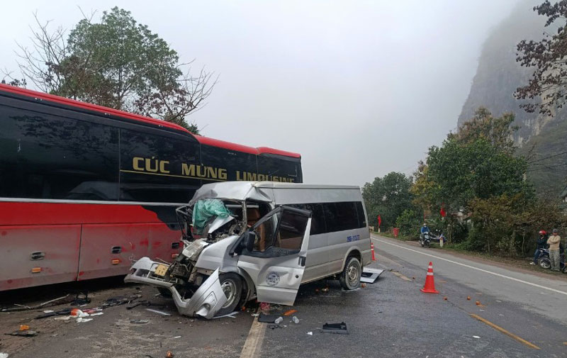 Hiện trường vụ tai nạn.