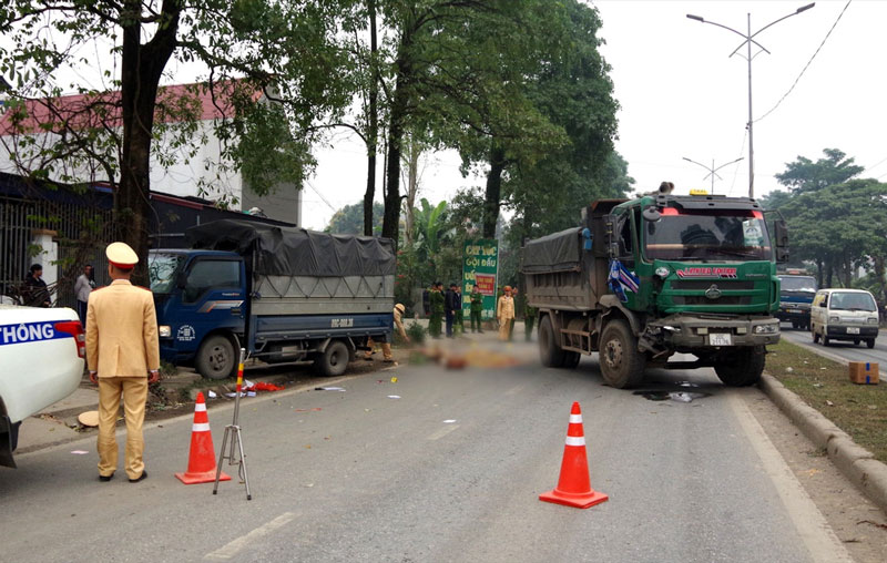 Hiện trường vụ tai nạn.