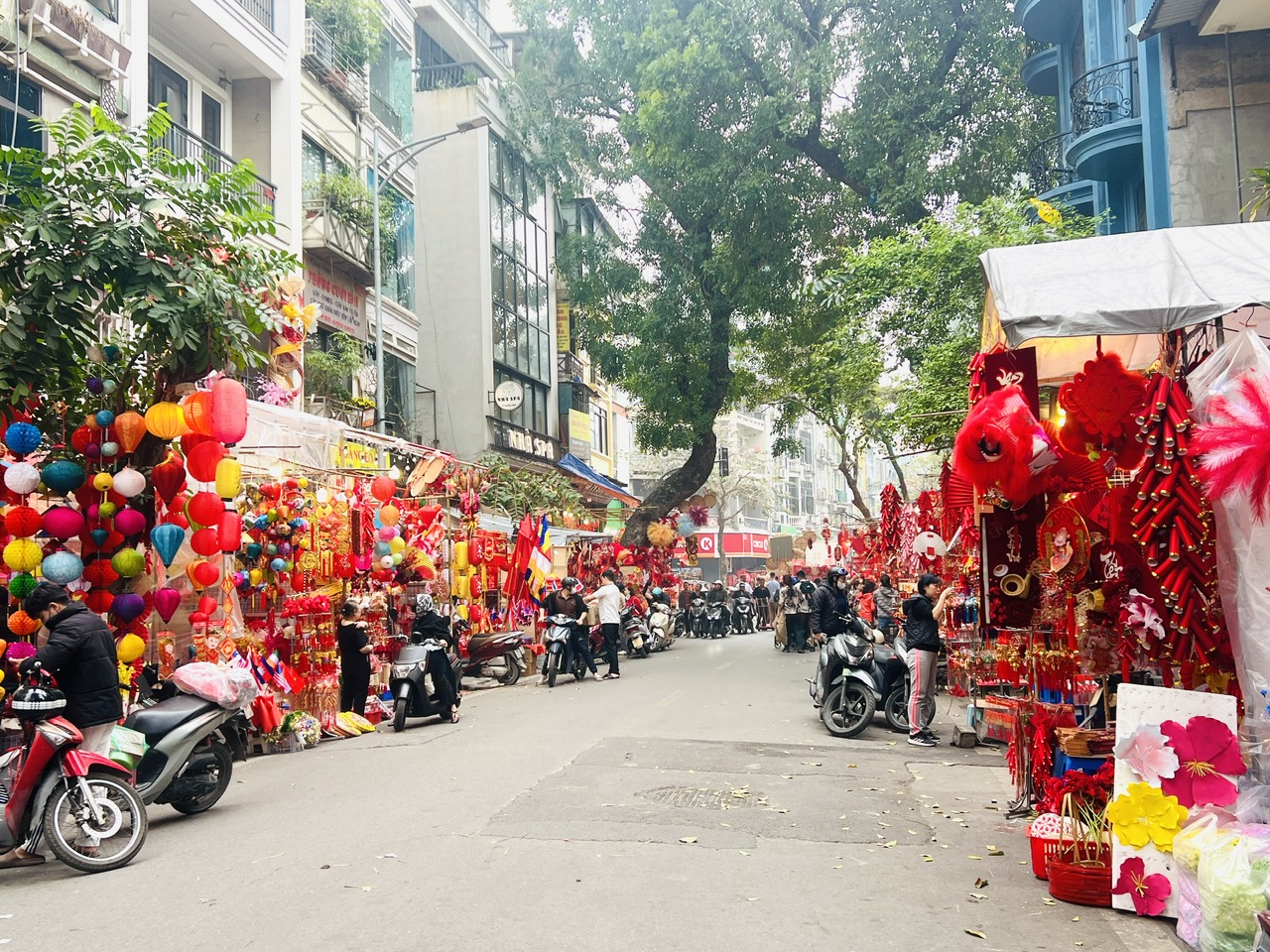 Vỉa h&egrave; H&agrave; Nội chật chội m&ugrave;a hoa Tết- Ảnh 17.